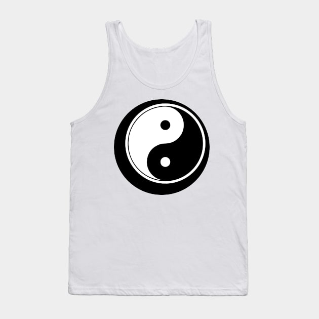 Peace Symbol Dark Yin Yang Tank Top by Mellowdellow